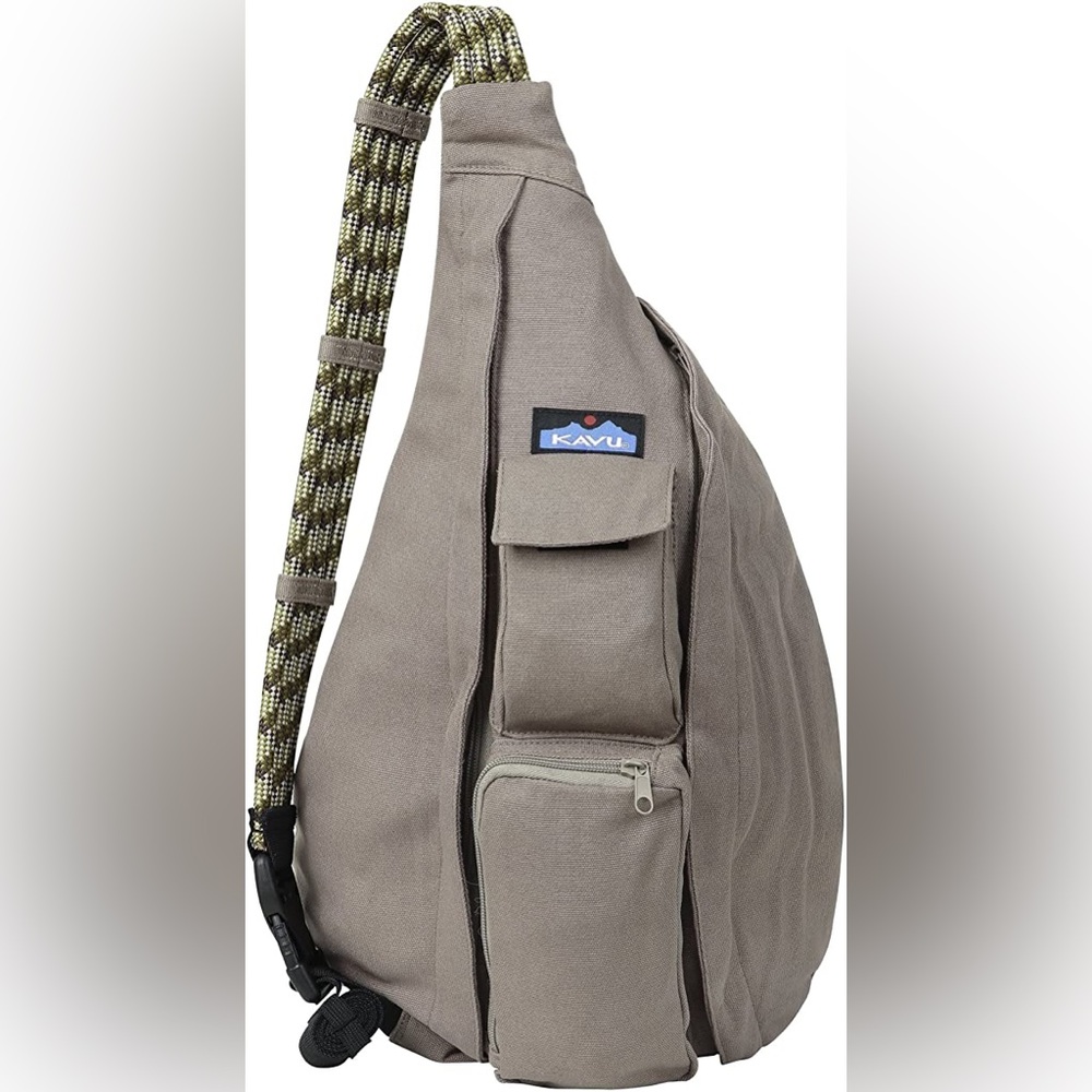KAVU Rope Sling Bag Crossbody Shoulder Backpack Brown